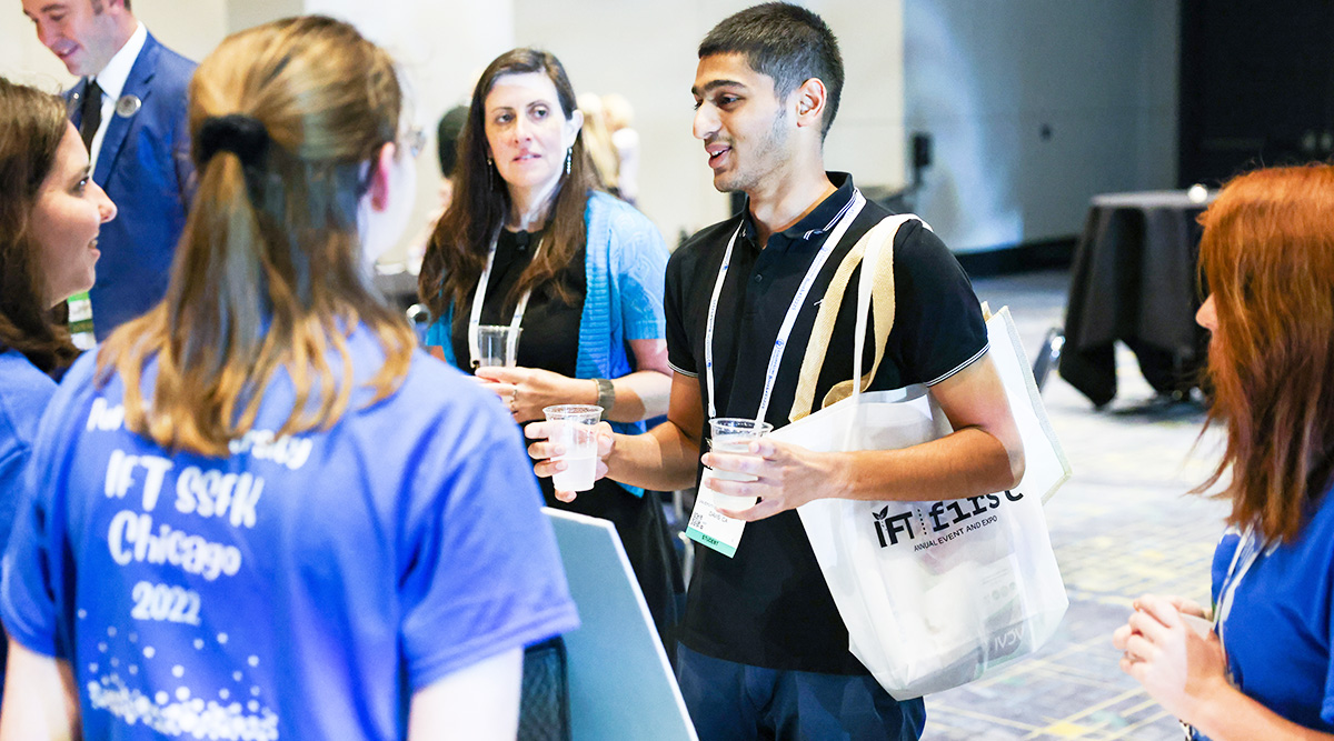 Students talking at IFT FIRST event