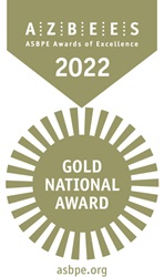AZBEES ASBPE Awards of Excellence 2022 Gold National Award asbpe.org