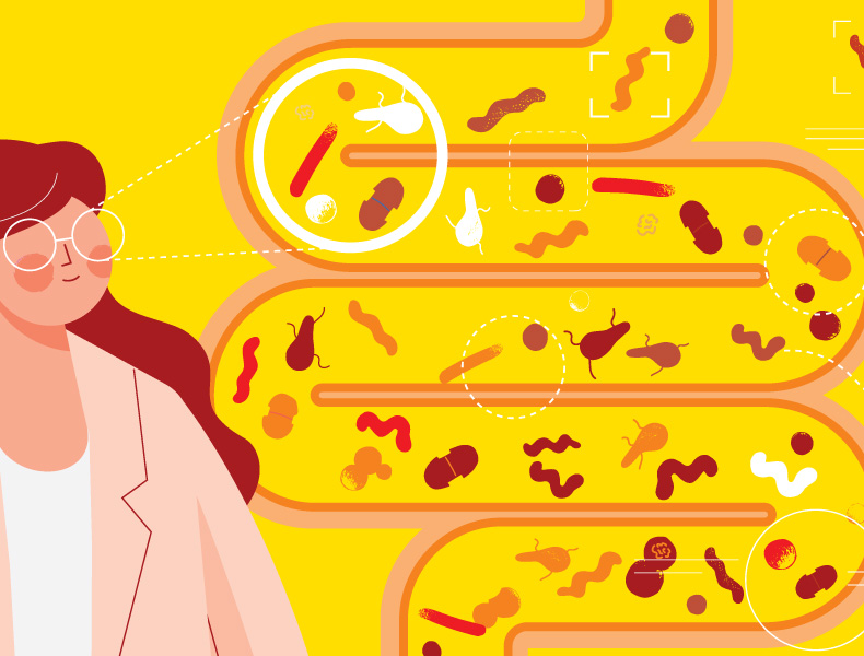 Bad Bacteria Gut Under Inspection