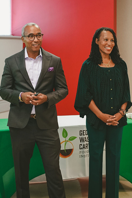 George Washington Carver Food Research Institute founders Angela Cauley (right) and Ian Blount