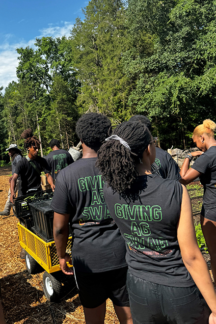 Explore Ag STEAM Camp students visited the Deep Roots CPS Farm