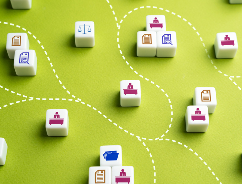 Wandering through bureaucratic corridors. Inefficiency, delays, and confusion when dealing with government procedures or institutional systems.