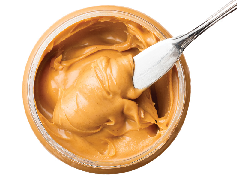 open jar of peanut butter