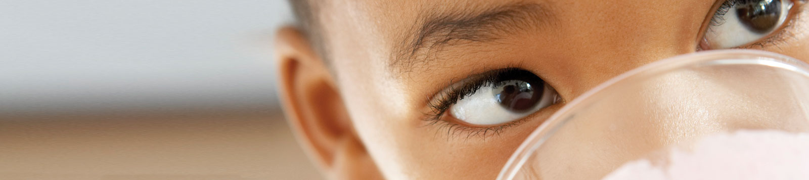 Child with milkshake