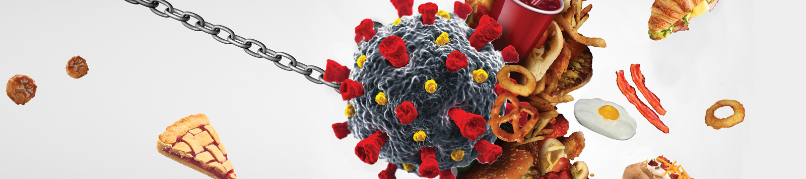 Virus and Food illustration