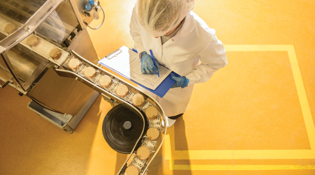 worker in biscuit factory